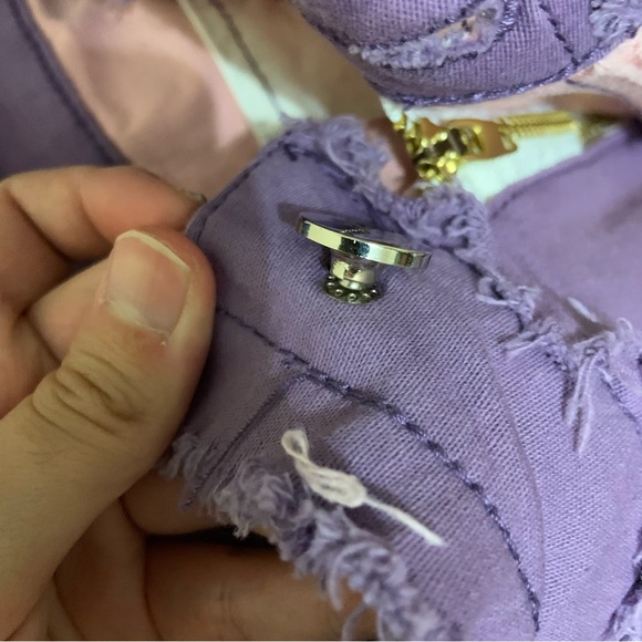 Pink purple white patchwork pants! Main character vibes. - Picture 14 of 14